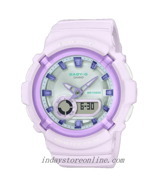 Casio Baby-G Women's Watch BGA-280SW-6A Resin Band Mineral Glass Shock Resistant