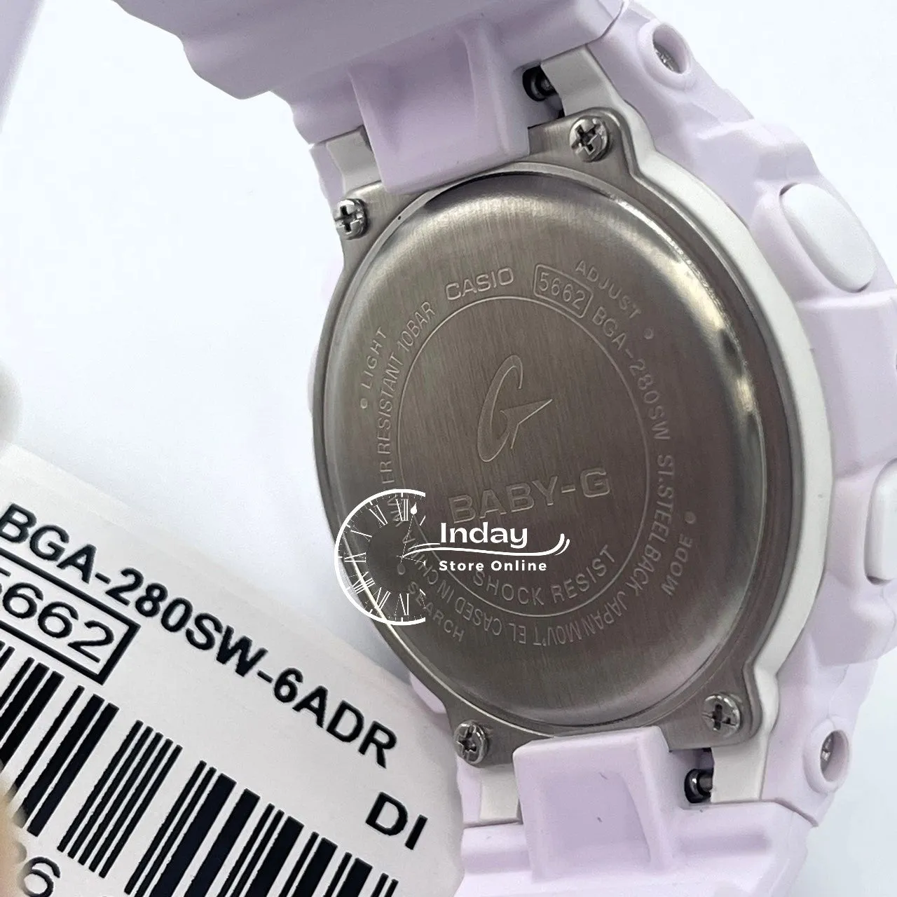 Casio Baby-G Women's Watch BGA-280SW-6A Resin Band Mineral Glass Shock Resistant