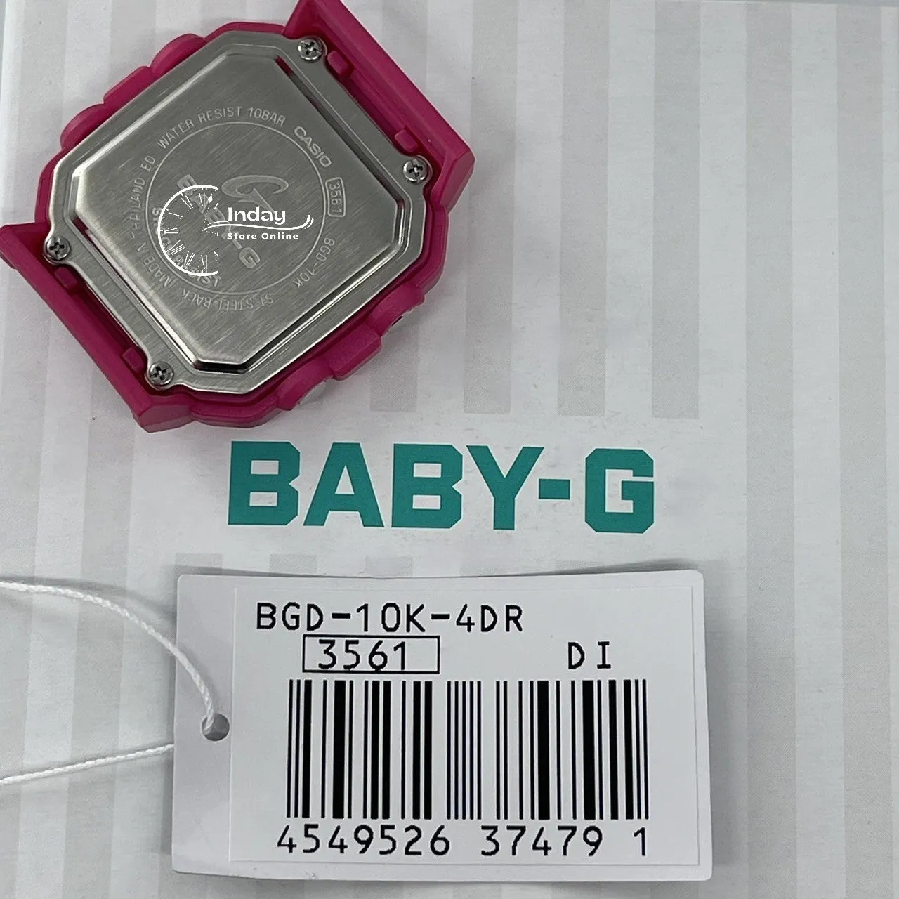 Casio Baby-G Women's Watch BGD-10K-4 Band Shock Resistant With Special Holder With Strap