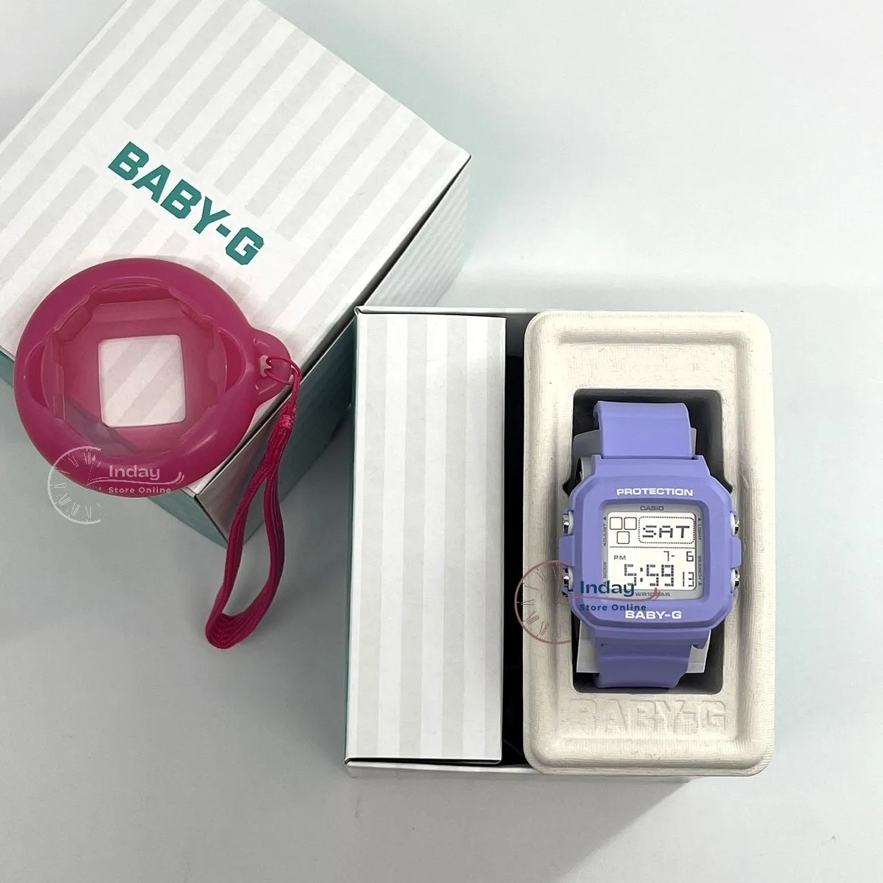 Casio Baby-G Women's Watch BGD-10K-6 Band Shock Resistant With Special Holder With Strap