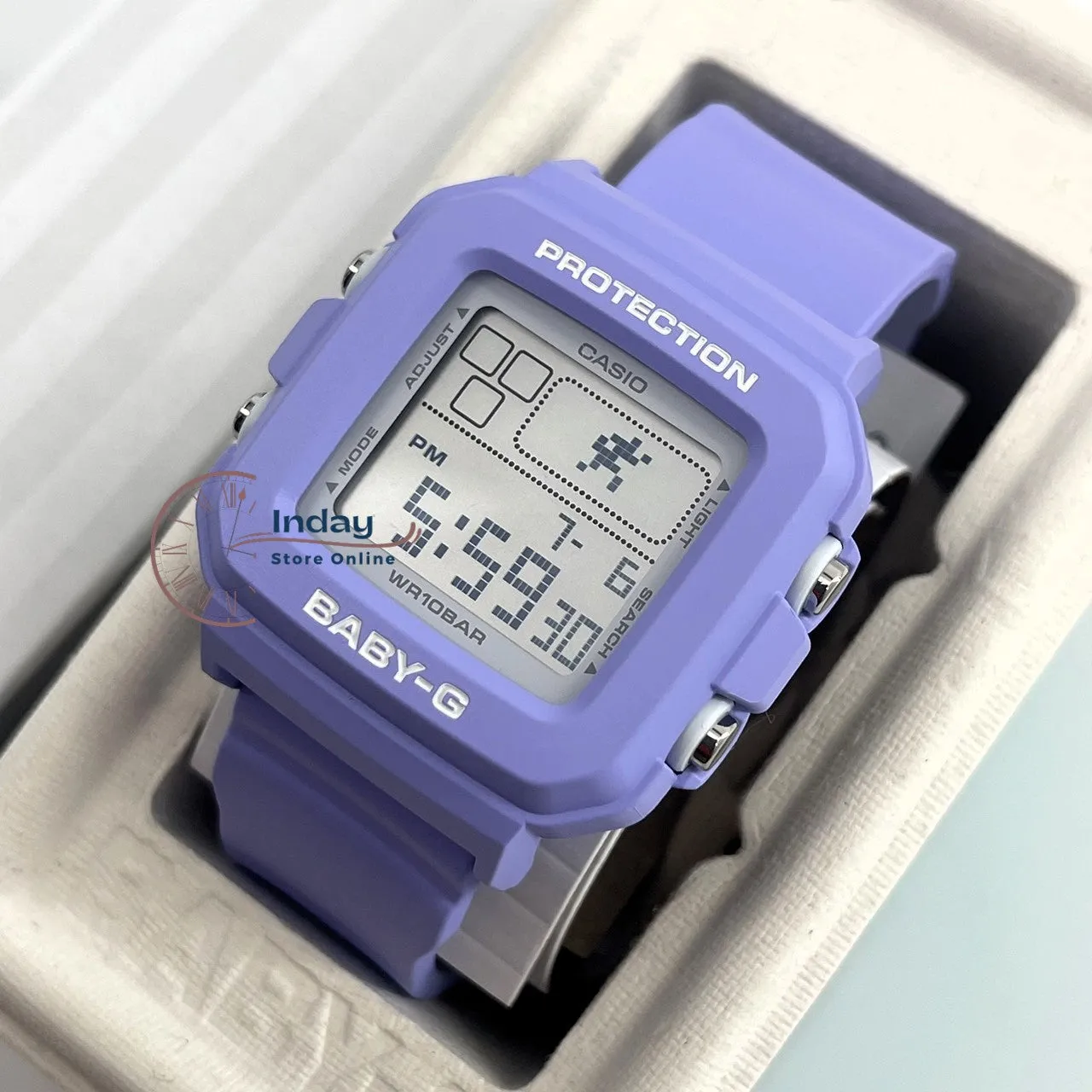 Casio Baby-G Women's Watch BGD-10K-6 Band Shock Resistant With Special Holder With Strap