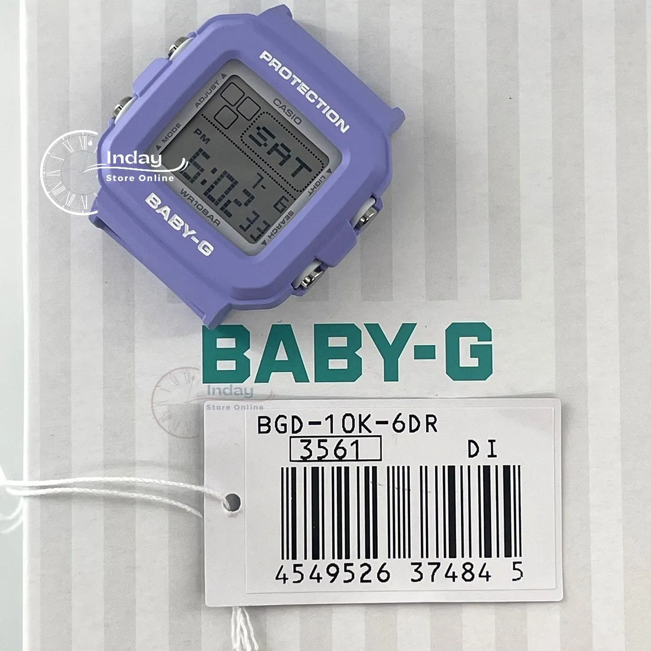 Casio Baby-G Women's Watch BGD-10K-6 Band Shock Resistant With Special Holder With Strap