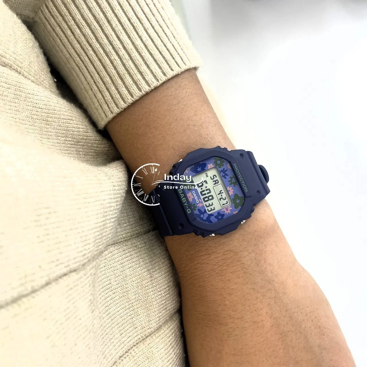 Casio Baby-G Women's Watch BGD-565RP-2 Resin Band Shock Resistant Mineral Glass