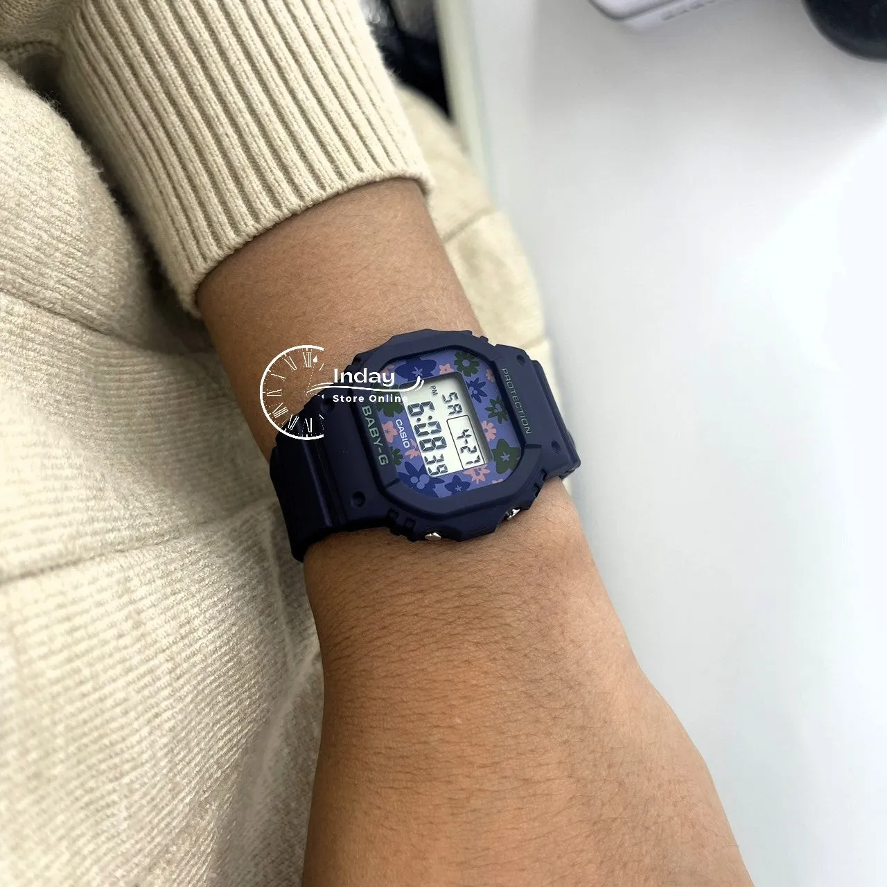 Casio Baby-G Women's Watch BGD-565RP-2 Resin Band Shock Resistant Mineral Glass