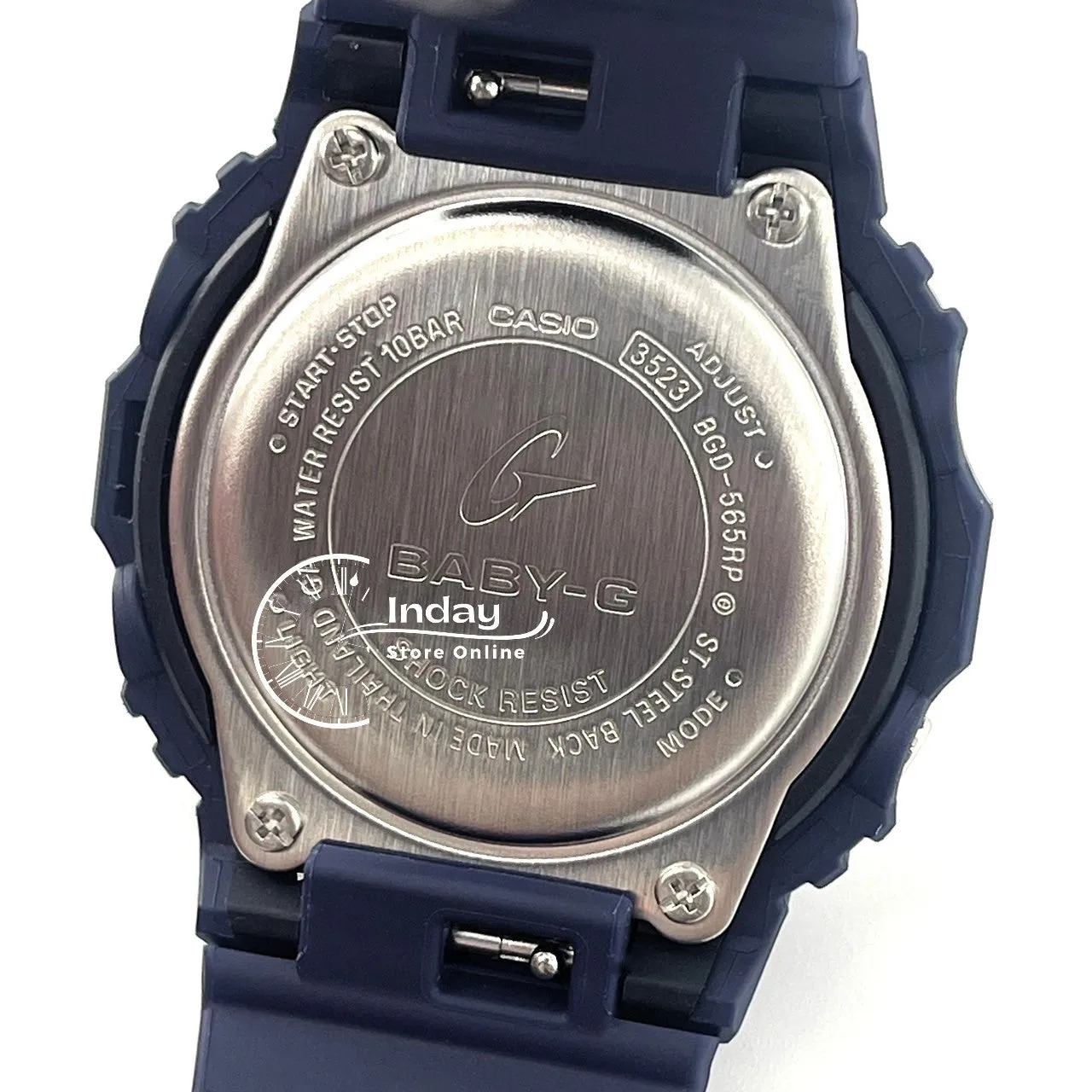 Casio Baby-G Women's Watch BGD-565RP-2 Resin Band Shock Resistant Mineral Glass