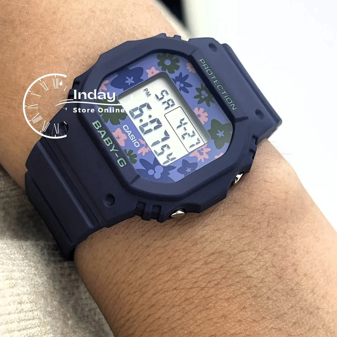 Casio Baby-G Women's Watch BGD-565RP-2 Resin Band Shock Resistant Mineral Glass