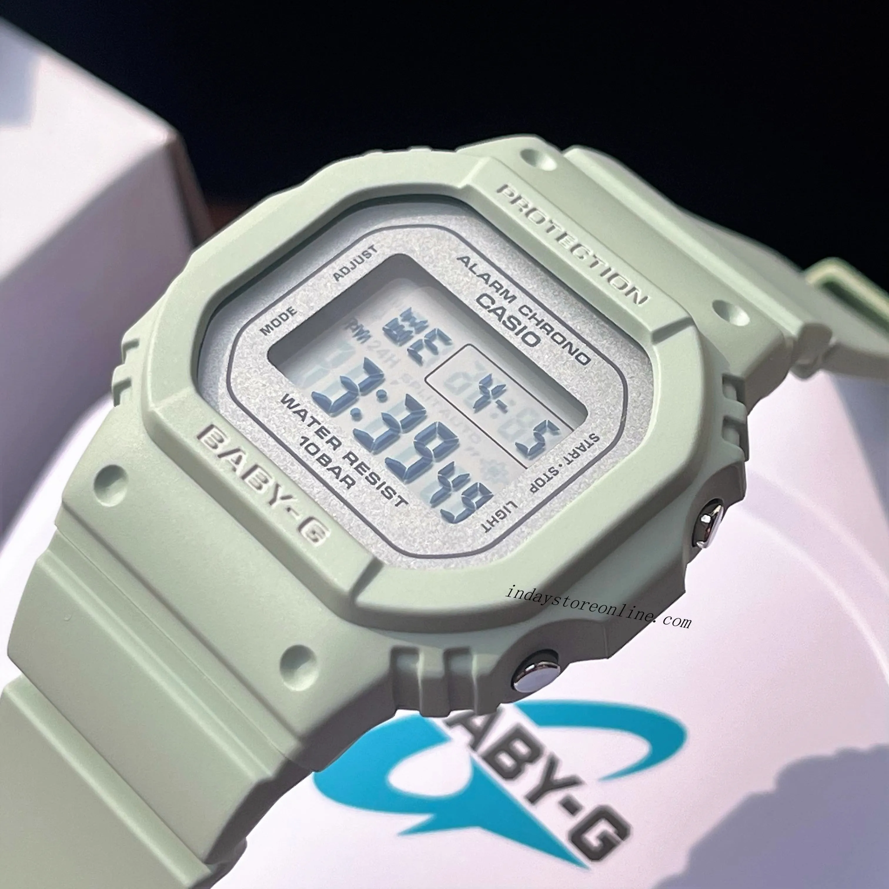 Casio Baby-G Women's Watch BGD-565SC-3 Resin Band Shock Resistant Mineral Glass