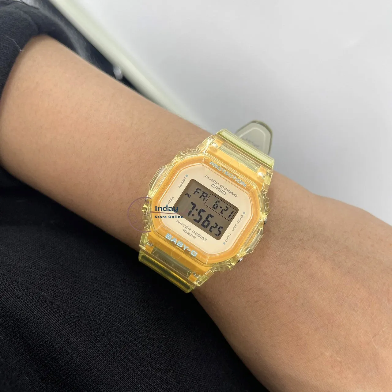 Casio Baby-G Women's Watch BGD-565SJ-9 Resin Band Shock Resistant Transparent Color Strap