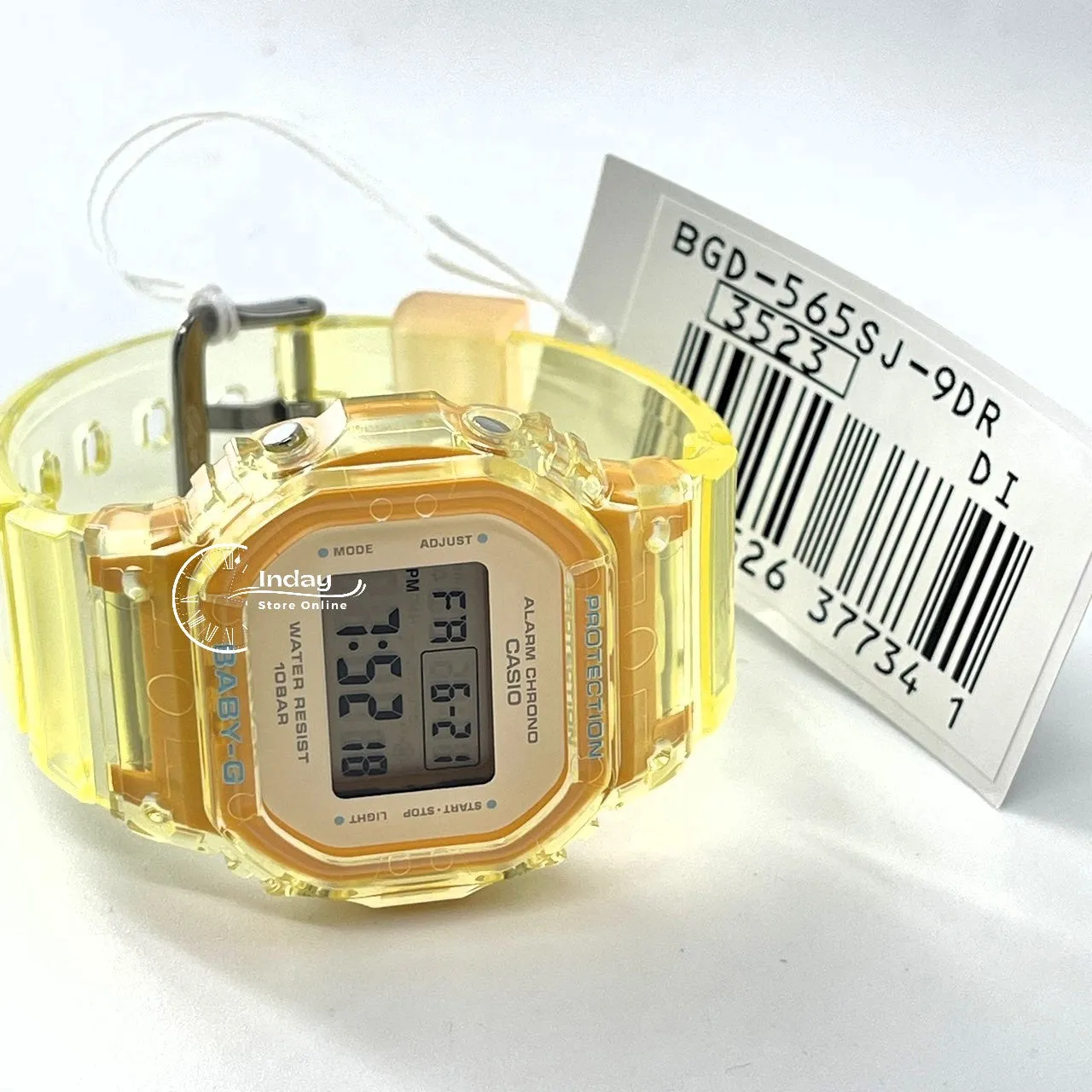 Casio Baby-G Women's Watch BGD-565SJ-9 Resin Band Shock Resistant Transparent Color Strap