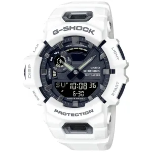 Casio G-Shock White Black StepTracker Analog-Digital Watch GBA900-7A