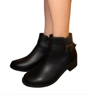 CASUAL ANKLE BOOT WITH ELASTIC DETAIL ALANA-1