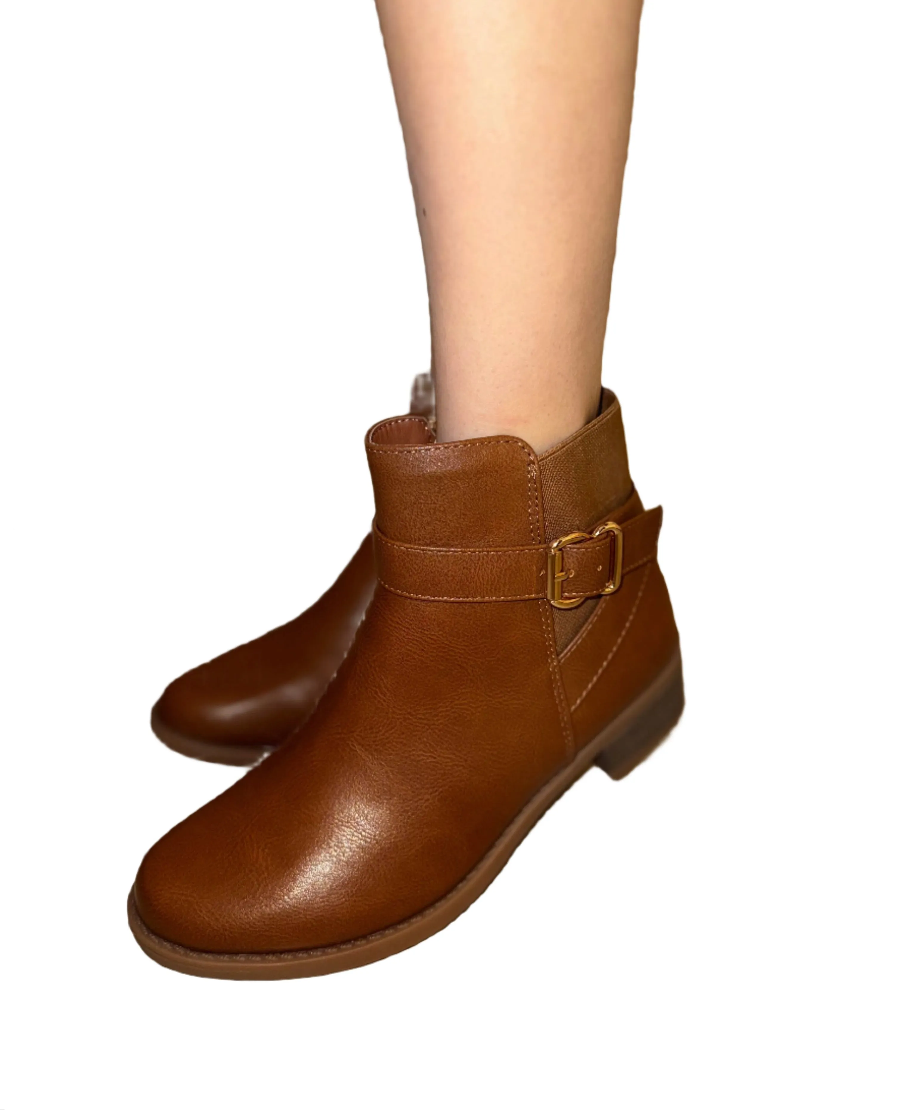 CASUAL ANKLE BOOT WITH ELASTIC DETAIL ALANA-1