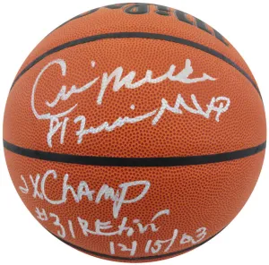 Cedric Maxwell Signed Wilson Indoor/Outdoor Basketball w/3-Inscriptions (SS COA)