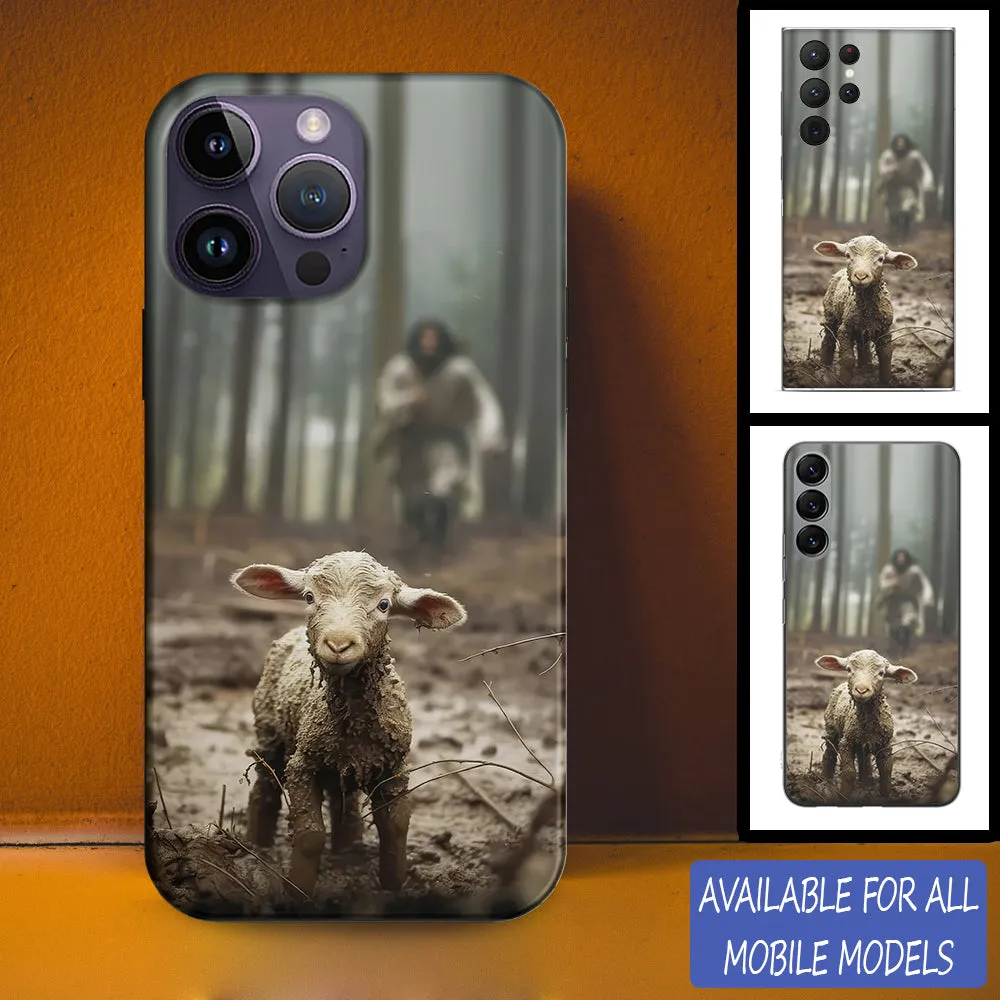 Christianartbag Phone Case, Jesus With The Sheep, Jesus Running After Lamb Phone Case, Personalized Phone Case, Christian Phone Case,  Jesus Phone Case,  Bible Verse Phone Case, CABPC01131023.