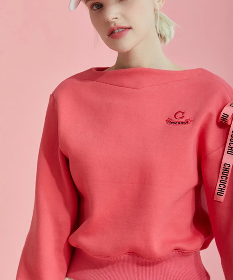 CHUCUCHU Lip Point Neck Top - Pink