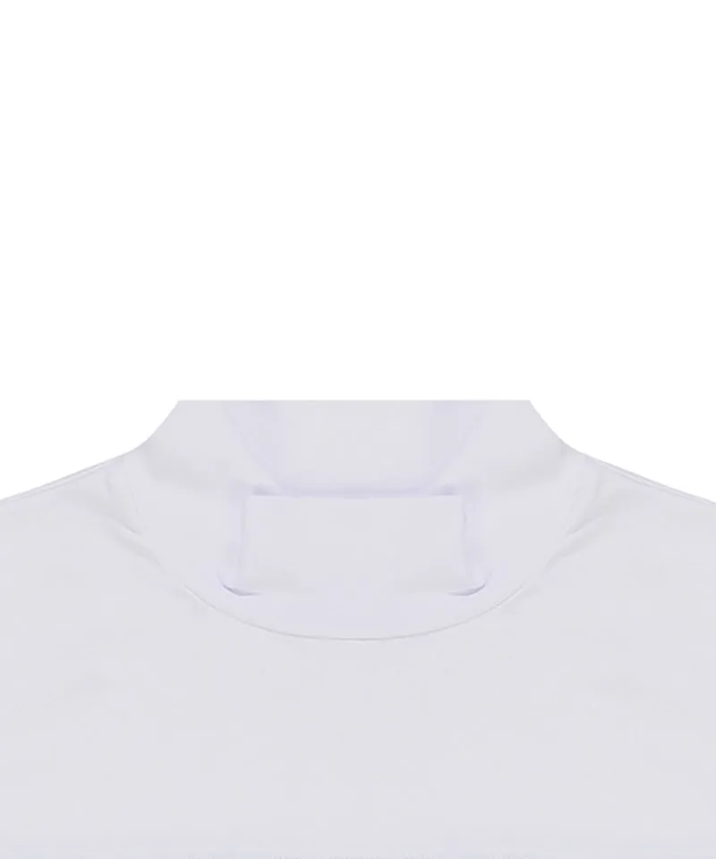 CHUCUCHU Logo Half Neck Sleeveless - White