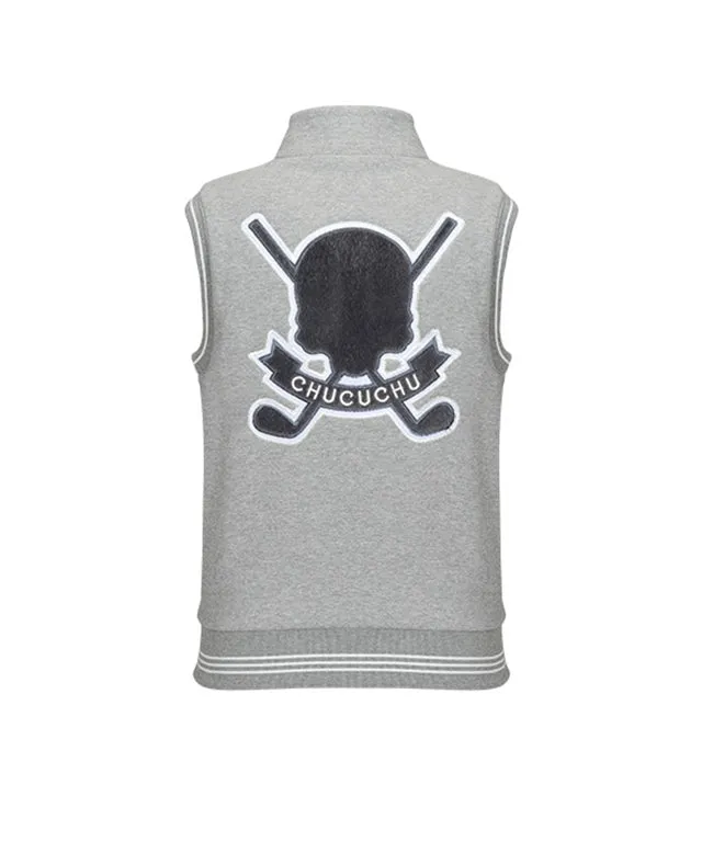 CHUCUCHU Sendchi Point Zip-up Vest - Gray