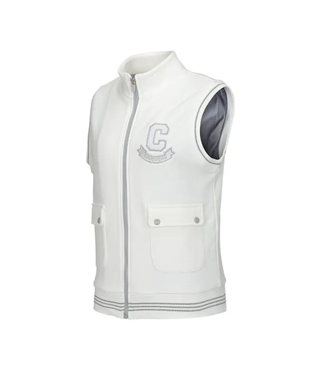 CHUCUCHU Sendchi Point Zip-up Vest - Ivory