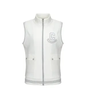 CHUCUCHU Sendchi Point Zip-up Vest - Ivory