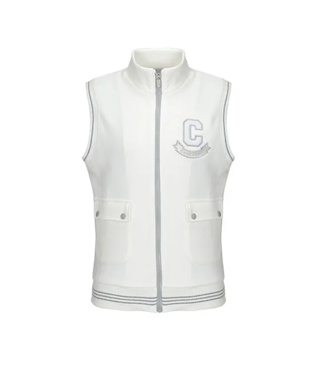 CHUCUCHU Sendchi Point Zip-up Vest - Ivory