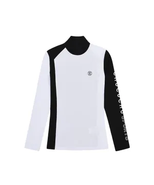 CHUCUCHU Side Point Half Neck T-Shirt - White