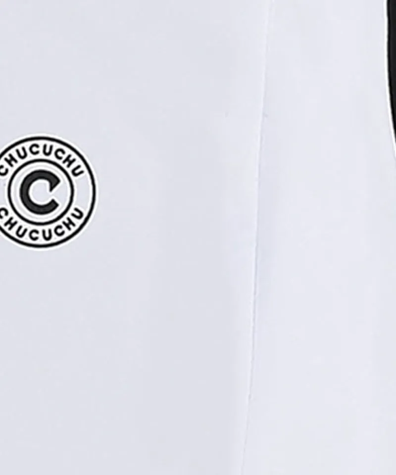 CHUCUCHU Side Point Half Neck T-Shirt - White