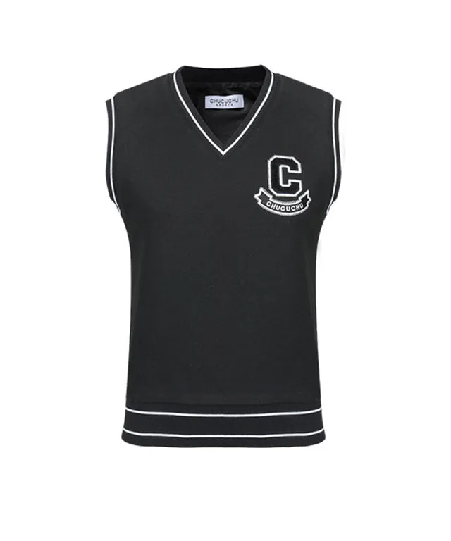 CHUCUCHU Songchi Skull Logo Vest - Black