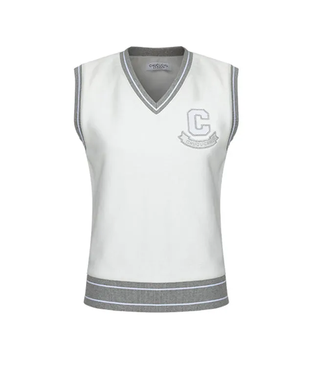 CHUCUCHU Songchi Skull Logo Vest - White
