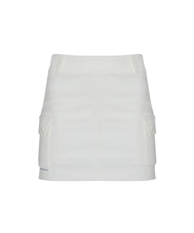CHUCUCHU Split H-Line Skirt - White