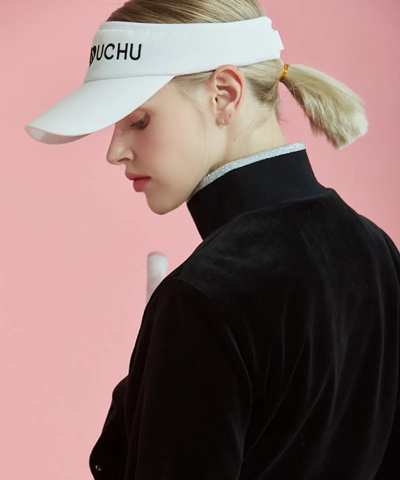 CHUCUCHU Velour Windproof Zip-Up - Black
