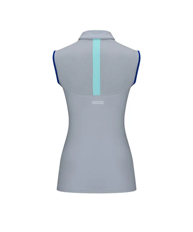 CHUCUCHU Women's Back Mesh Point Top - Grey
