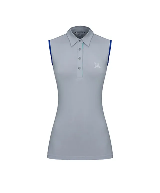 CHUCUCHU Women's Back Mesh Point Top - Grey