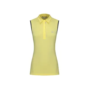 CHUCUCHU Women's Back Mesh Point Top - Lemon Yellow