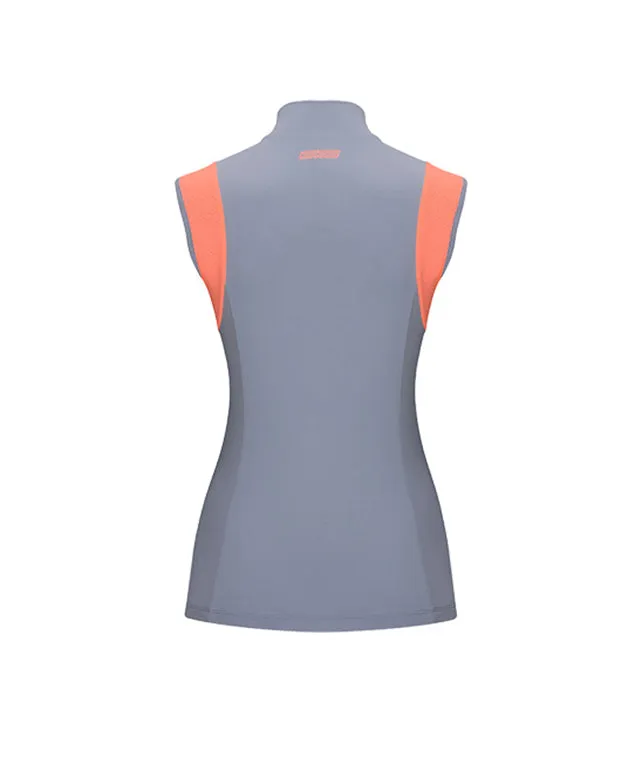CHUCUCHU Women's Mesh Dual Point Top - Grey