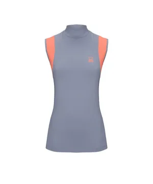 CHUCUCHU Women's Mesh Dual Point Top - Grey
