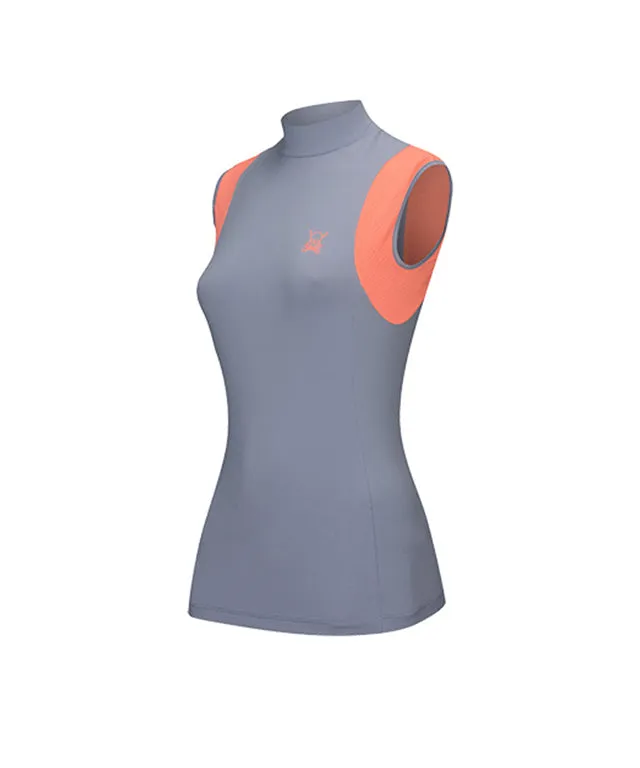CHUCUCHU Women's Mesh Dual Point Top - Grey