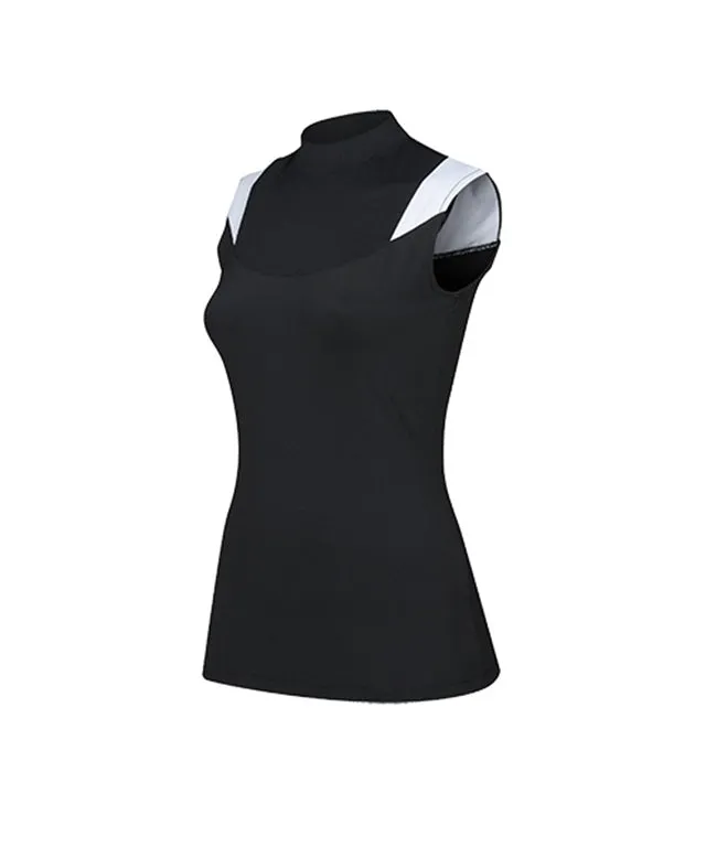 CHUCUCHU Women's Shoulder Point Top - Black