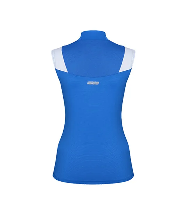 CHUCUCHU Women's Shoulder Point Top - Blue