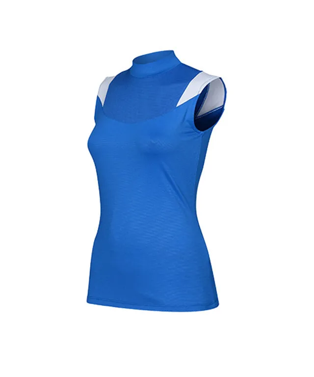 CHUCUCHU Women's Shoulder Point Top - Blue