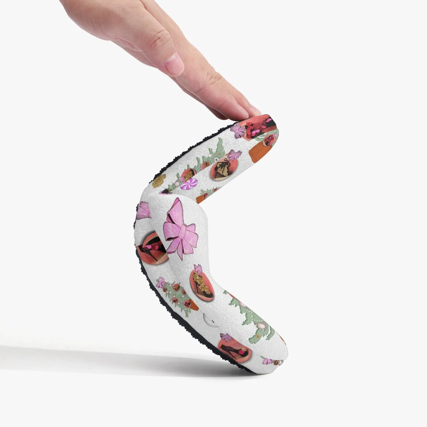 Classic Cotton Slippers 'Pink Christmas'