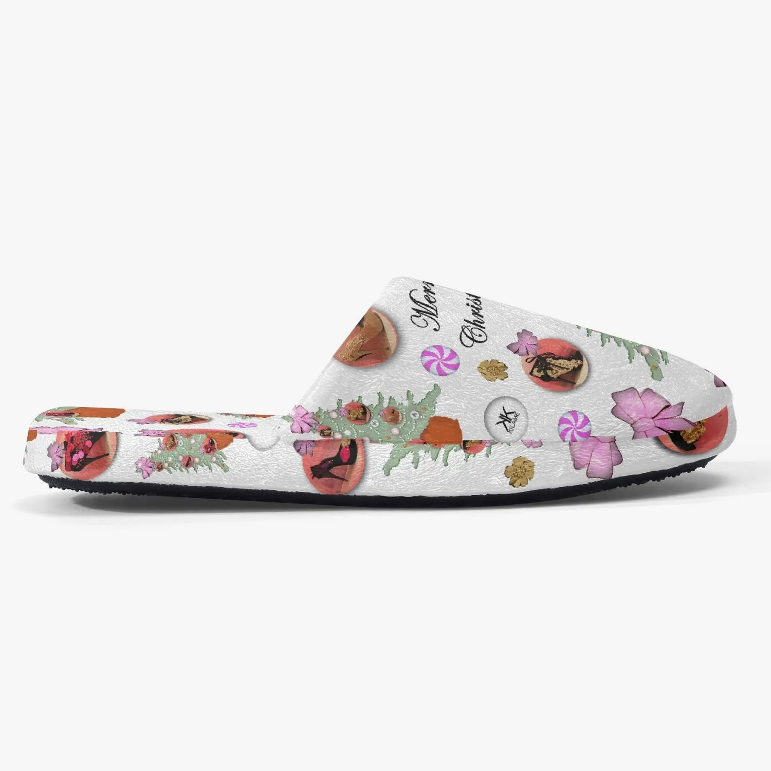 Classic Cotton Slippers 'Pink Christmas'