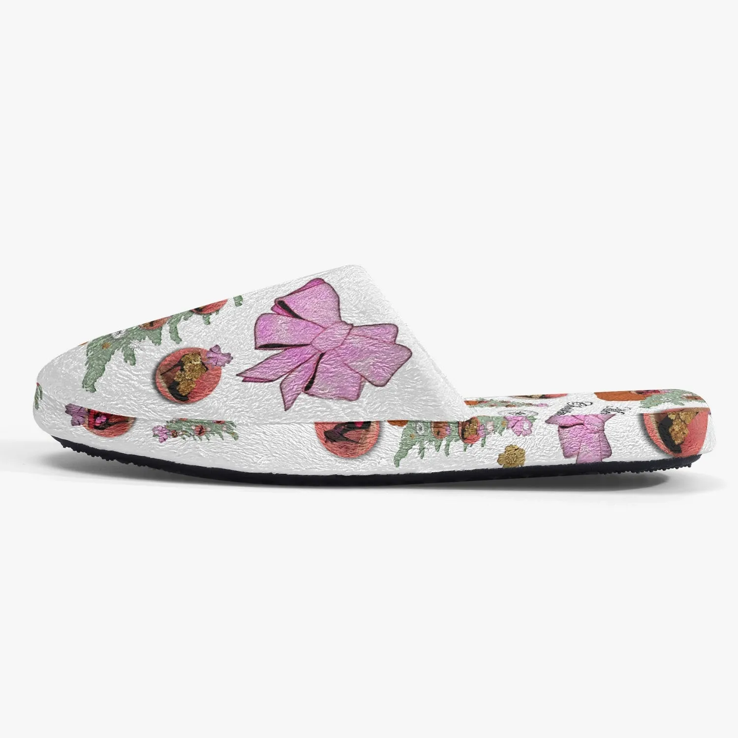 Classic Cotton Slippers 'Pink Christmas'