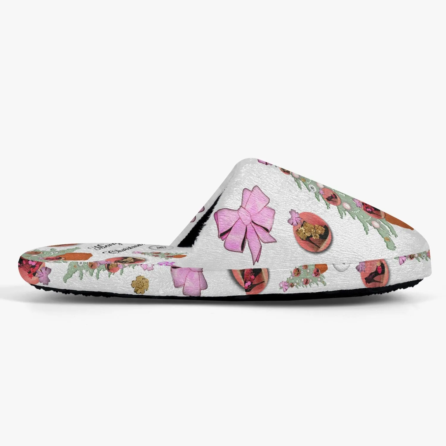 Classic Cotton Slippers 'Pink Christmas'