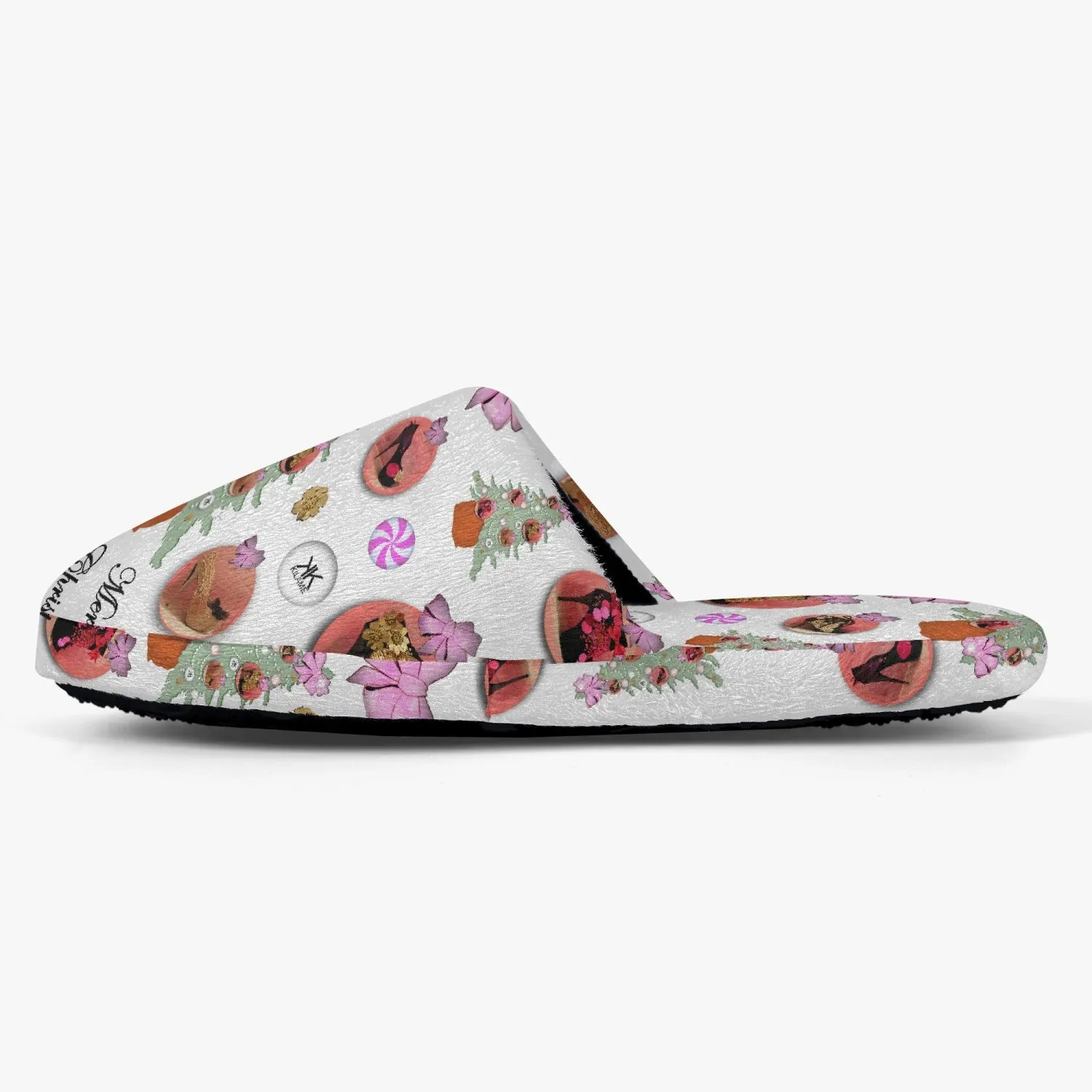 Classic Cotton Slippers 'Pink Christmas'