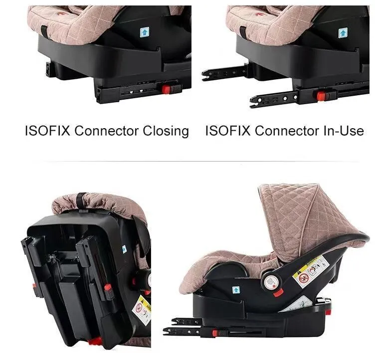 Creamy White Premium 3-in-1 Baby Stroller (Car Seat & Base Included)