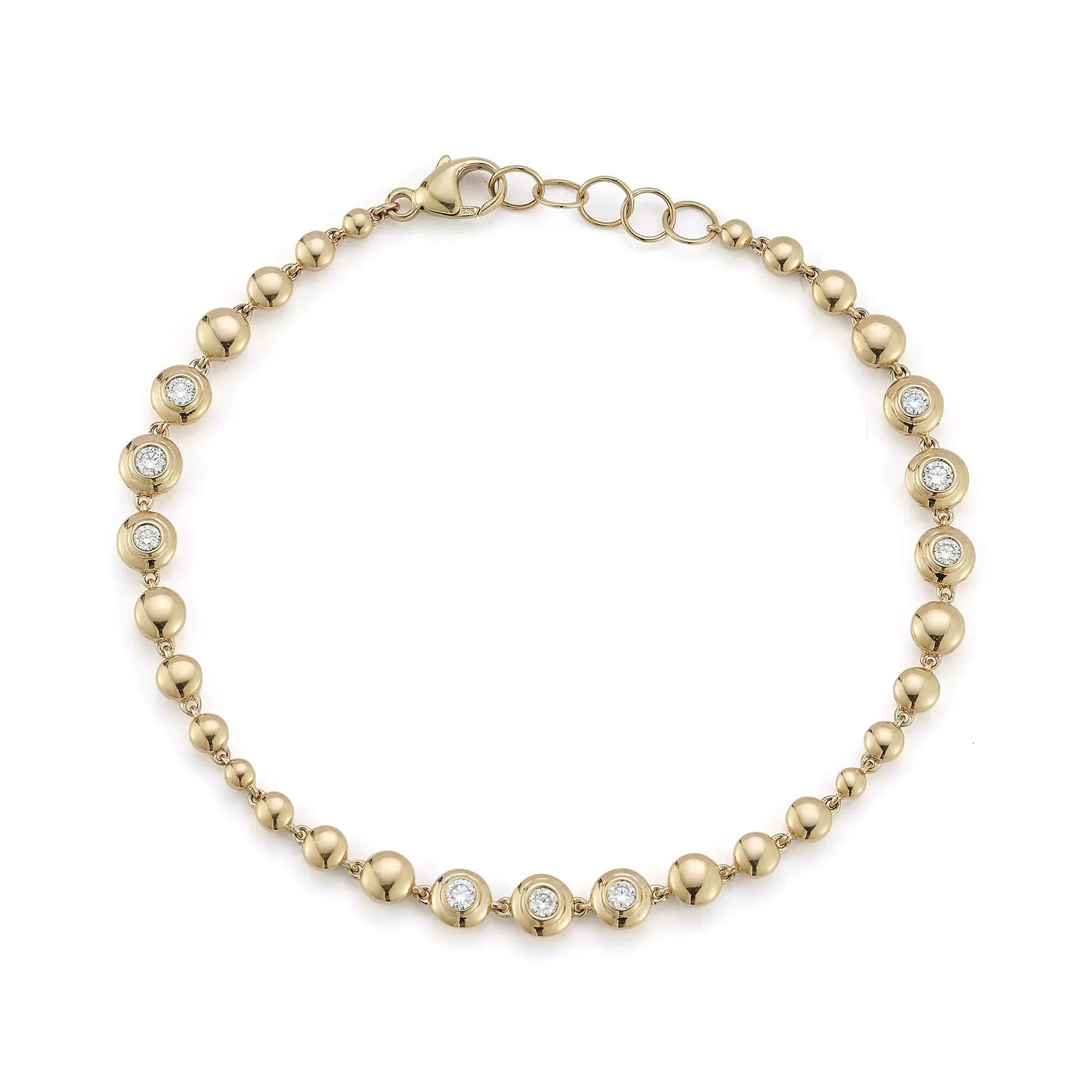 Dana Rebecca Designs Poppy Rae 14k Yellow Gold Graduating Diamond Tennis Bracelet