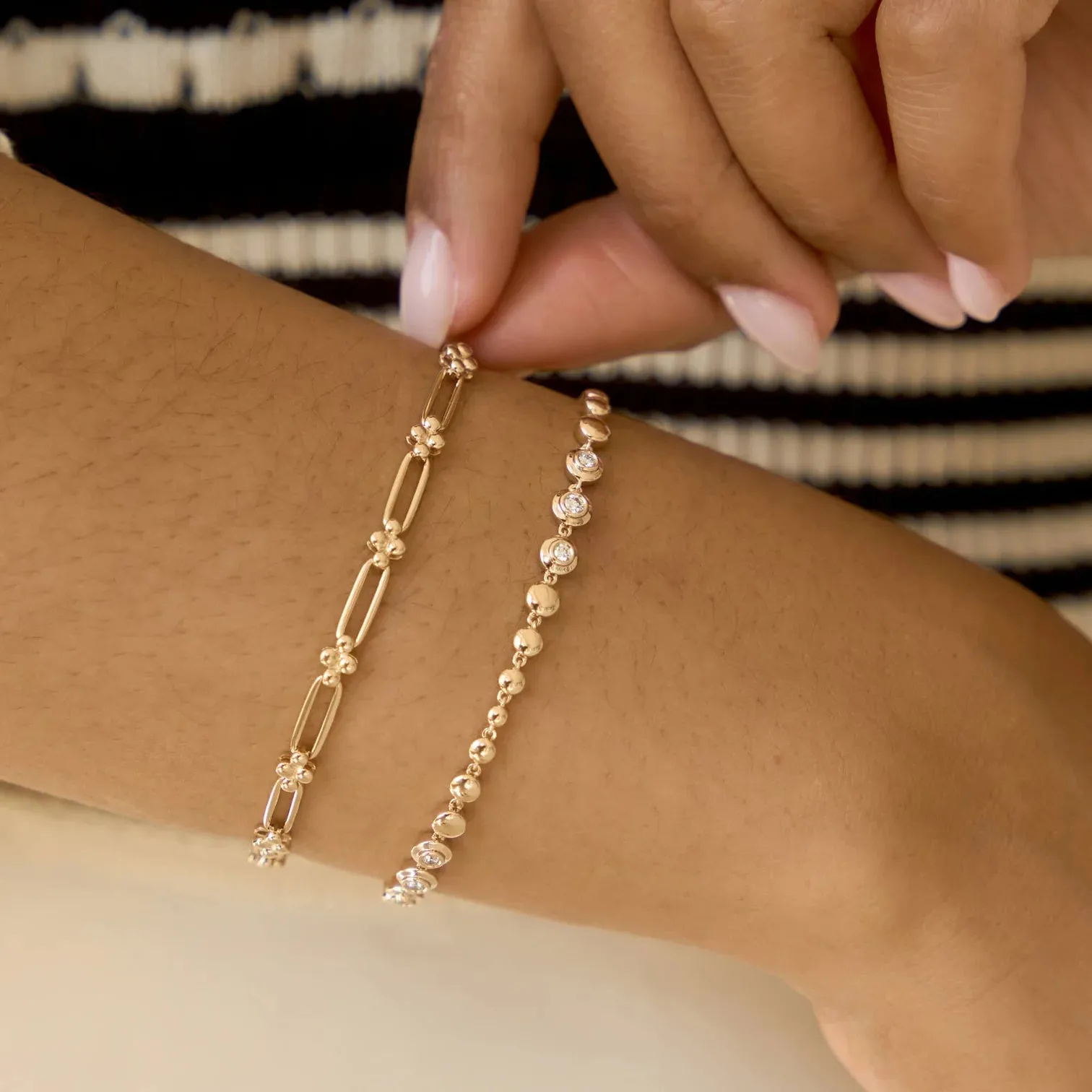Dana Rebecca Designs Poppy Rae 14k Yellow Gold Graduating Diamond Tennis Bracelet