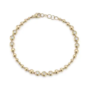 Dana Rebecca Designs Poppy Rae 14k Yellow Gold Graduating Diamond Tennis Bracelet