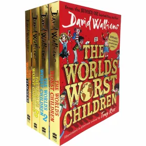 David Walliams World's Worst Children 4 Books Collection Set