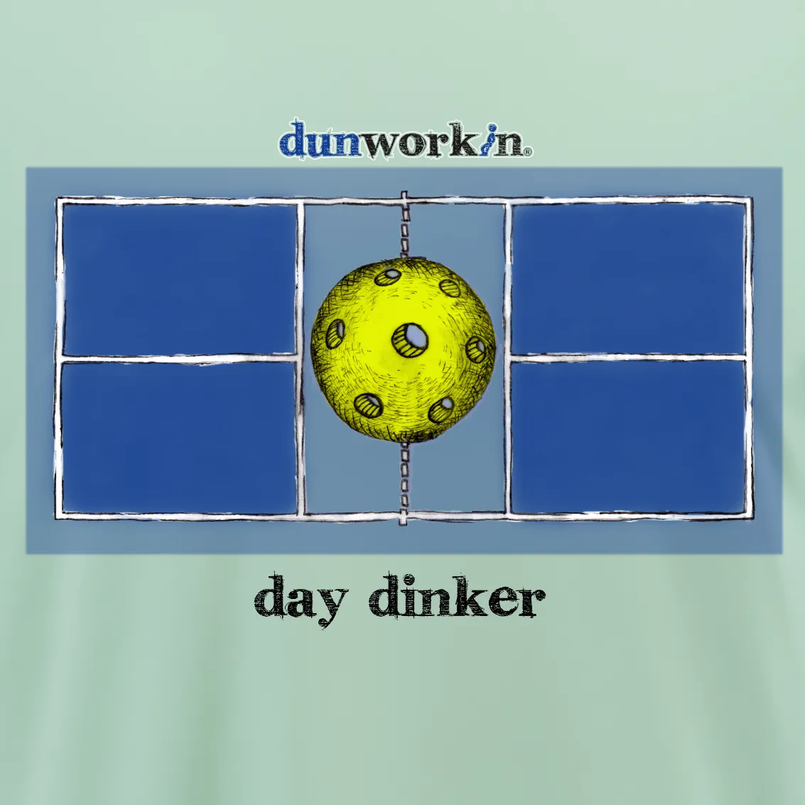 Day Dinker "PickleBall" Unisex Islander Performance Fabric Poly SS Tee